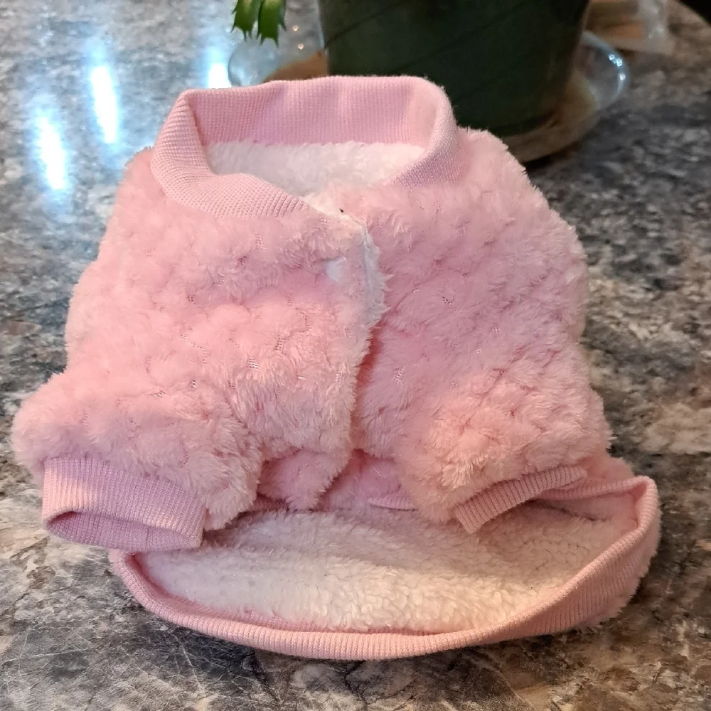 NWT Cozy Pink Dogs Fleece Jacket